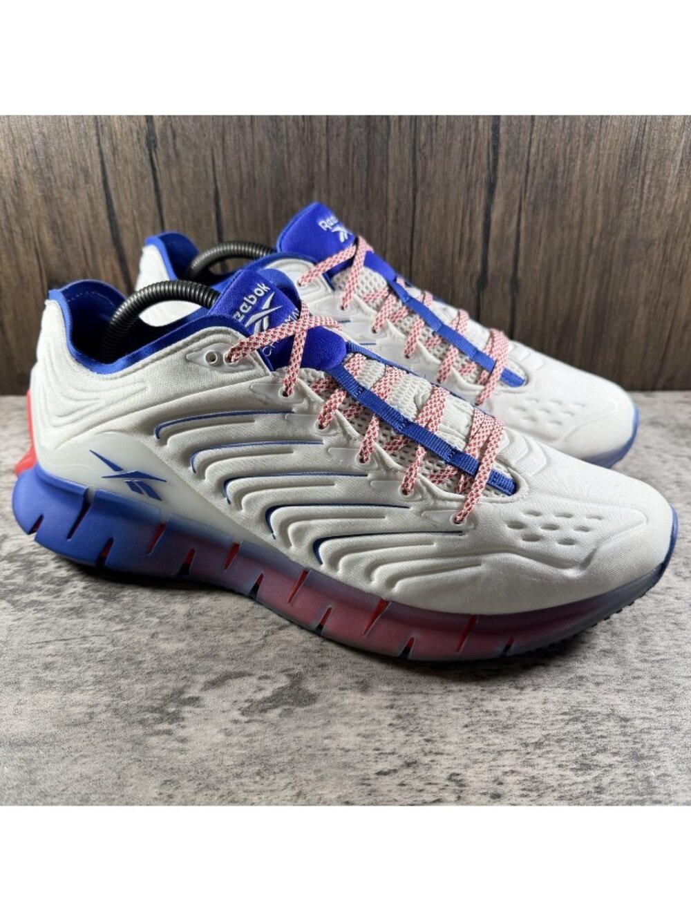 Reebok Zig Kinetica B-grade White Blue Fx2460 Running Men Shoes Size Medium 10